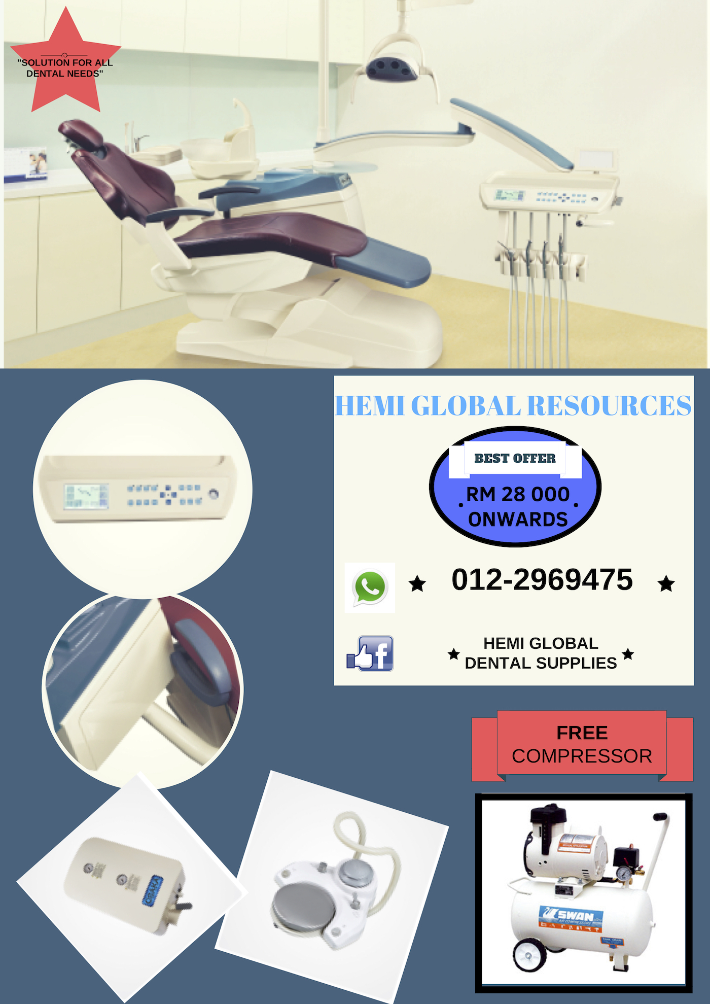 RM 28,000 Full Set Dental Chair Special Discount for Dentists on